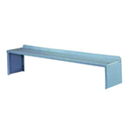 Shelf Riser for Work Bench 48"W x 10-1/2"H made of 14 GA w/Rear Flange as Stop - A1 Tooling