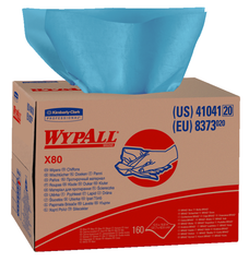 12.5 x 16.8'' - Package of 160 - WypAll X80 Brag Box - A1 Tooling