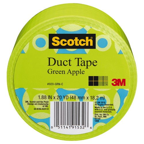 Scotch Duct Tape 920-GRN-C 1.88″ × 20 yd (48 mm × 18 2 m) Green - A1 Tooling