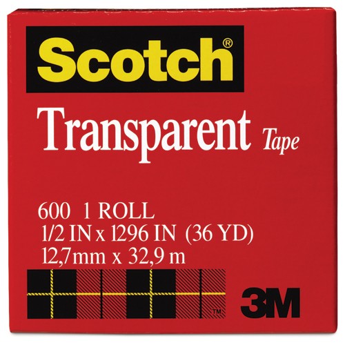 ‎Scotch Transparent Tape 600-2P34-72 3/4″ × 2592″ (19 mm × 65 8 m) - A1 Tooling