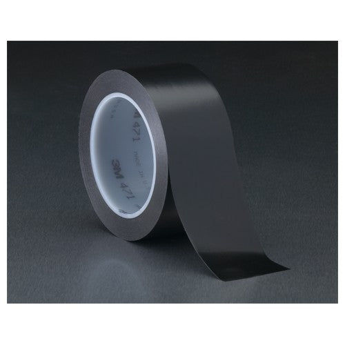 3M Vinyl Tape 471 Black 1/2″ × 36 yd 5.2 mil Individually Wrapped Conveniently Packaged - A1 Tooling