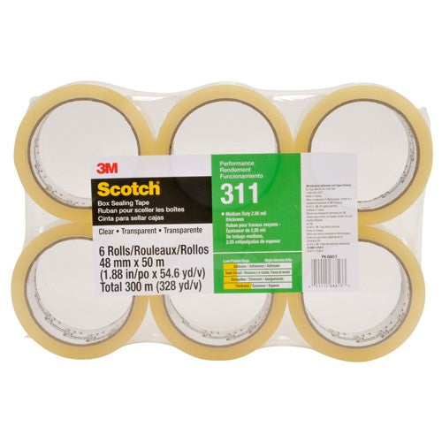 48mm × 50m Performance Box Sealing Tape Clear Alt Mfg # 68813 - A1 Tooling