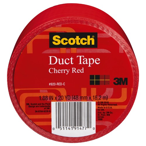 Scotch Duct Tape 920-RED-C 1.88″ × 20 yd (48 mm × 18 2 m) Red - A1 Tooling