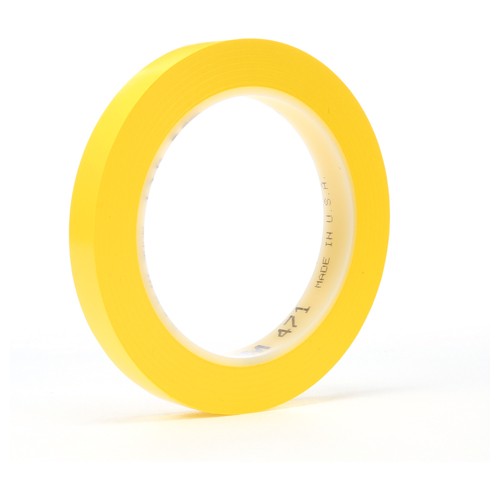 3M Vinyl Tape 471 Yellow 1/2″ × 36 yd 5.2 mil - A1 Tooling